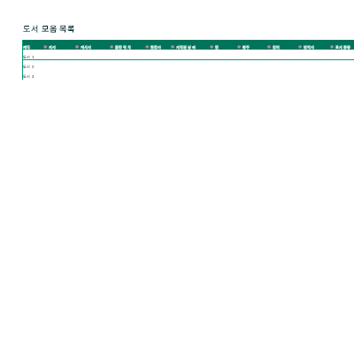 도서 모음 목록 도서 모음 목록